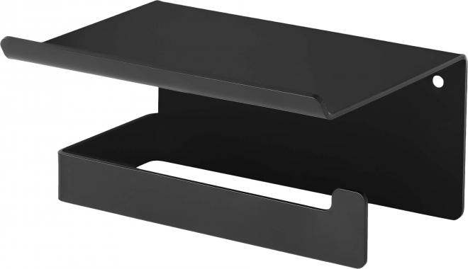 MOKKO NERO ДЕРЖАТЕЛЬ ДЛЯ РУКОЯТОК С ПОЛКОЙ, НАСТЕННЫЙ