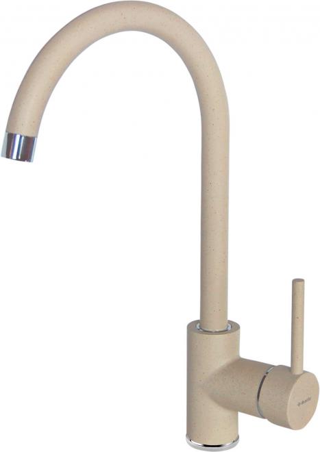 СМЕСИТЕЛЬ ДЛЯ МОЙКИ NEMEZJA С U-образным изливом, ПЕСЧАНЫЙ ГРАНИТ