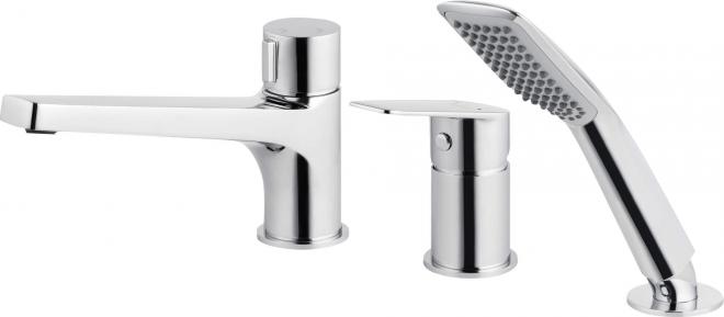 СМЕСИТЕЛЬ ДЛЯ ВАННЫ JASMIN НА 3 ОТВЕРСТИЯ, ХРОМ