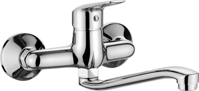 НАСТЕННЫЙ СМЕСИТЕЛЬ ДЛЯ МОЙКИ BORO, ХРОМ