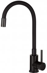 СМЕСИТЕЛЬ ДЛЯ МОЙКИ LUNO С ГИБКИМ ИЗЛИВОМ, NERO