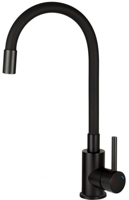 СМЕСИТЕЛЬ ДЛЯ МОЙКИ LUNO С ГИБКИМ ИЗЛИВОМ, NERO