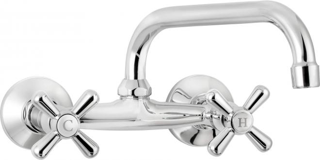 НАСТЕННЫЙ СМЕСИТЕЛЬ ДЛЯ РАКОВИНЫ SYMETRIO, ХРОМ