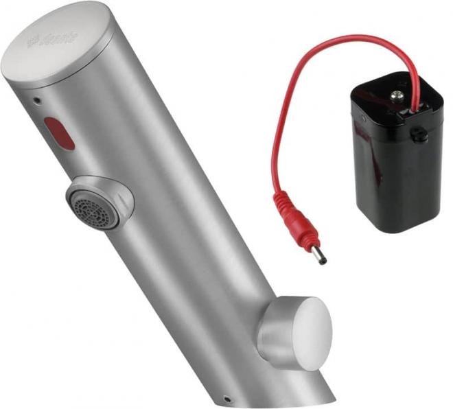 SENSE SENSOR СМЕСИТЕЛЬ ДЛЯ РАКОВИНЫ ИЗ СТАЛИ С РЕГУЛИРОВКОЙ ТЕМПЕРАТУРЫ, 4xAA(LR6) - НОВИНКА