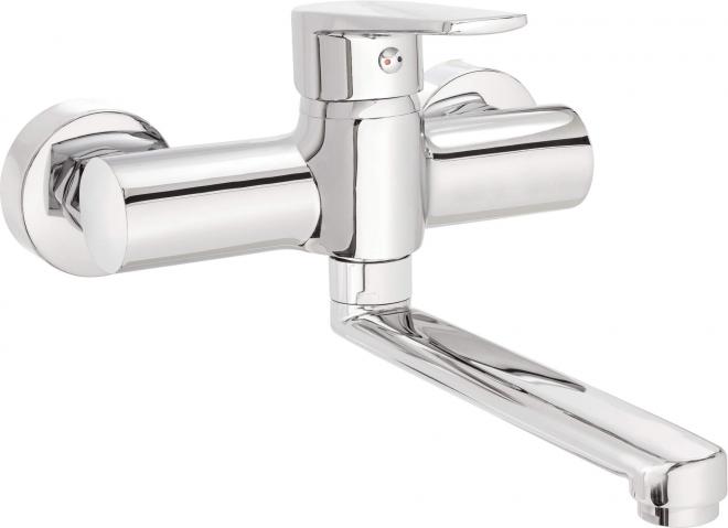 НАСТЕННЫЙ СМЕСИТЕЛЬ ДЛЯ РАКОВИНЫ TUBO, ХРОМ