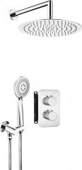 СКРЫТЫЙ ДУШЕВОЙ НАБОР С ТЕРМОСТАТИЧЕСКИМ SMART BOX И КРУГЛЫМИ КОМПОНЕНТАМИ, ХРОМ