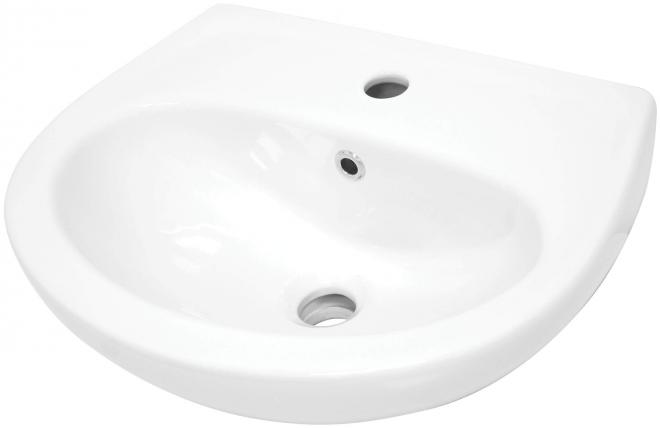 РАКОВИНА JASMIN, БЕЛАЯ, НАСТЕННАЯ, 456 ММ - НОВАЯ