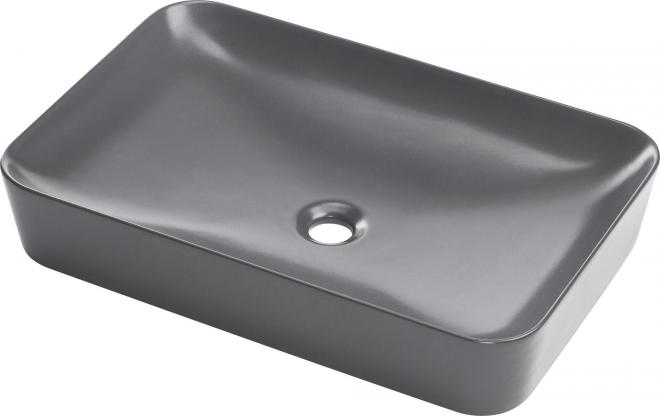 РАКОВИНА TESS TOP, АНТРАЦИТОВЫЙ, 600x400MM