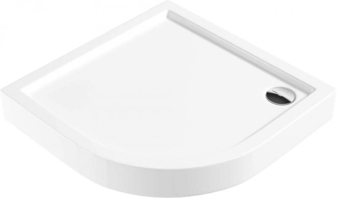 ПОЛУКРУГЛЫЙ ДУШЕВОЙ ПОДДОН JASMIN PLUS, АКРИЛОВЫЙ, БЕЛЫЙ 90 СМ ТВЕРДЫЙ