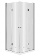ДУШЕВАЯ КАБИНА KERRIA SQUARE, ПРОЗРАЧНОЕ СТЕКЛО С АКТИВНОЙ КРЫШКОЙ, 90 СМ