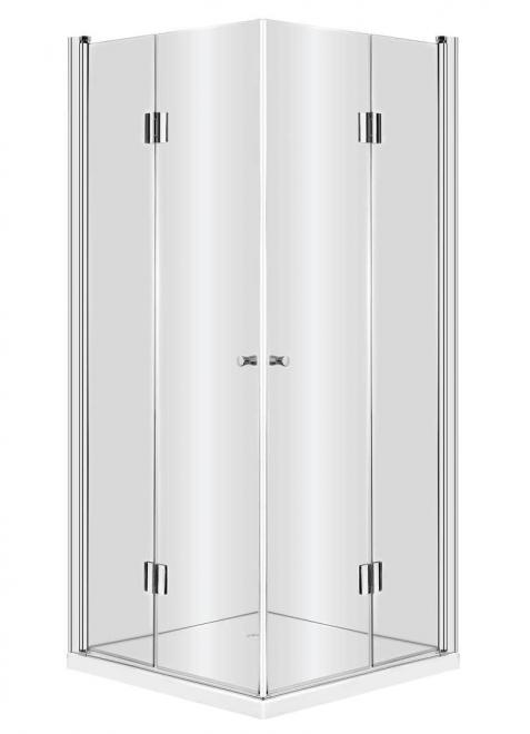 ДУШЕВАЯ КАБИНА KERRIA SQUARE, ПРОЗРАЧНОЕ СТЕКЛО С АКТИВНОЙ КРЫШКОЙ, 90 СМ