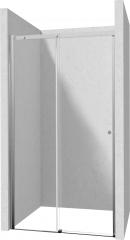 РАЗДВИЖНАЯ ДУШЕВАЯ ДВЕРЬ KERRIA PLUS CHROME 110CM СО СТЕКЛОМ TOTALWHITE - НОВИНКА