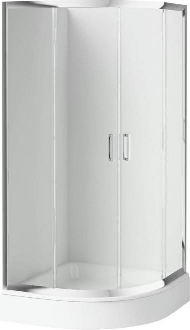 FUNKIA ПОЛУКРУГЛАЯ ДУШЕВАЯ КАБИНА, ПРОЗРАЧНОЕ СТЕКЛО, 90 СМ