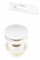 КОМПЛЕКТ ДЛЯ ВАННЫ, BIANCO, CLICK CLACK С ПРЯМОУГОЛЬНЫМ ПЕРЕЛИВОМ