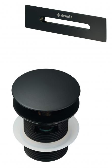 КОМПЛЕКТ ДЛЯ ВАННЫ, NERO, CLICK CLACK С ПРЯМОУГОЛЬНЫМ ПЕРЕЛИВОМ