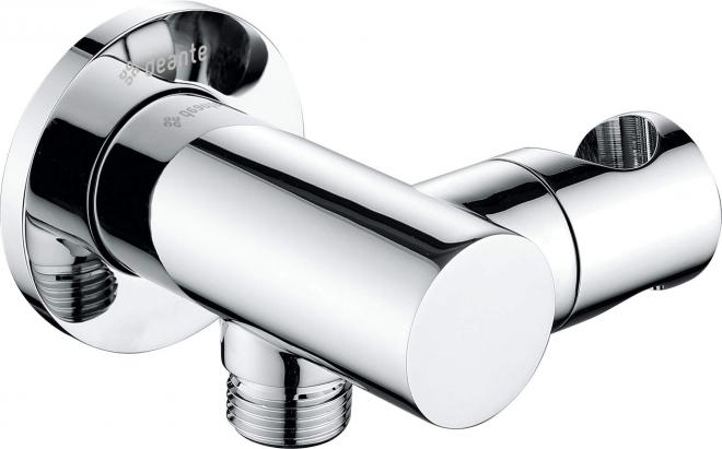 CASCADA CHROME УГЛОВЫЕ СОЕДИНЕНИЯ РЕГУЛИРУЕМЫЕ С ДУШЕВЫМ КРОНШТЕЙНОМ, КРУГЛЫЕ