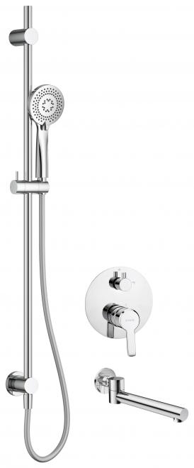 ДУШЕВОЙ НАБОР СКРЫТЫЙ ARNIKA С ИЗЛИВОМ НА ВАННУ, ХРОМ - НОВИНКА