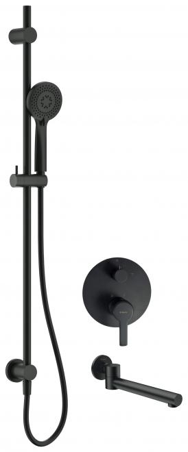 ДУШЕВОЙ НАБОР СКРЫТЫЙ ARNIKA С ИЗЛИВОМ НА ВАННУ, NERO - НОВИНКА