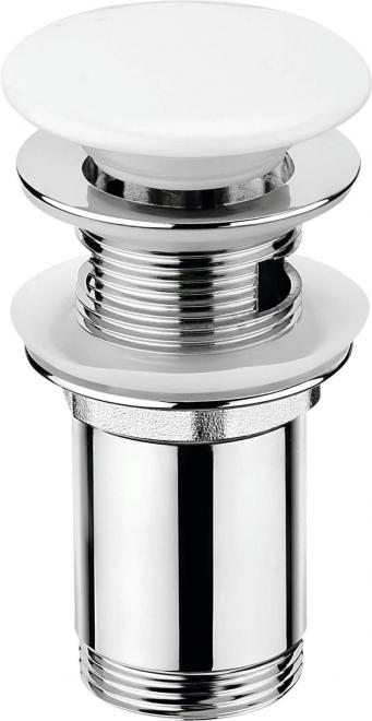 КЕРАМИЧЕСКИЙ CLICK-CLACK ДЛЯ РАКОВИНЫ, С ПЕРЕЛИВОМ, С ВТУЛКОЙ