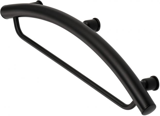 ПОРУЧНИК НАСТЕННЫЙ VITAL С МЕСТОМ ДЛЯ ПОЛОТЕНЦА, ЧЕРНЫЙ