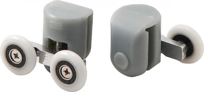 ВЕРХНИЕ ДВОЙНЫЕ РОЛИКИ ДЛЯ СТЕКЛА 5 ММ, ДИАМ. 25 ММ (2 ШТ.)