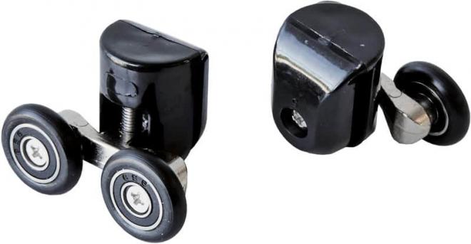 ВЕРХНИЕ ДВОЙНЫЕ РОЛИКИ, NERO, ДЛЯ СТЕКЛА 5 ММ (2 ШТ.)