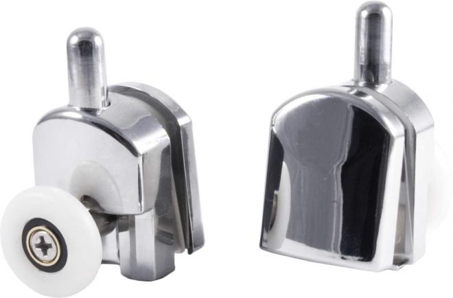 НИЖНИЕ СЪЕМНЫЕ РОЛИКИ, ХРОМ, ДЛЯ СТЕКЛА 5 ММ, ДИАМ. 23 ММ (2 ШТ.)