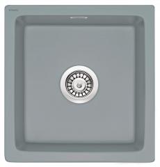 SABOR 1-ЧАШНАЯ КЕРАМИЧЕСКАЯ РАКОВИНА БЕЗ СУШИЛКИ, СЕРАЯ МАТОВАЯ, 475x450x215 С ЭКОНОМЬЮЩИМ ПРОСТРАНСТВО