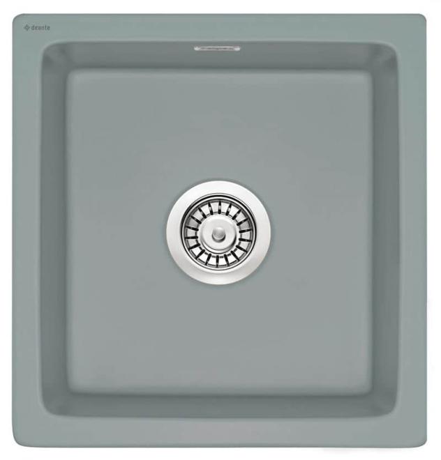 SABOR 1-ЧАШНАЯ КЕРАМИЧЕСКАЯ РАКОВИНА БЕЗ СУШИЛКИ, СЕРАЯ МАТОВАЯ, 475x450x215 С ЭКОНОМЬЮЩИМ ПРОСТРАНСТВО