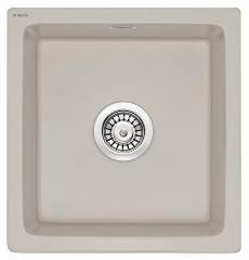 SABOR 1-ЧАШНАЯ КЕРАМИЧЕСКАЯ МОЙКА БЕЗ СУШИЛКИ, КАПУЧИНО МАТОВАЯ, 475x450x215 С ЭКОНОМЬЮЩИМ ПРОСТРАНСТВО