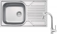 РАКОВИНА ZEL_0113 СО СМЕСИТЕЛЕМ BOC_062M И ФИТИНГОМ