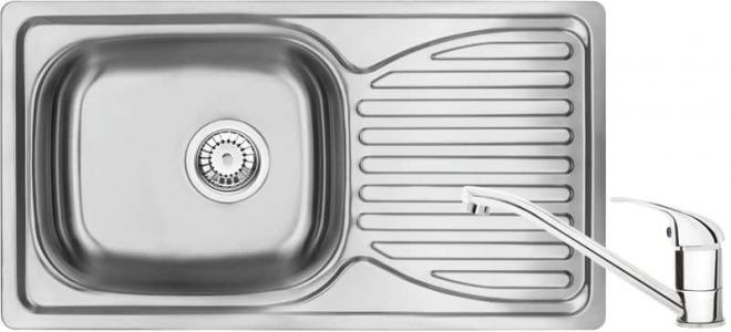 КОМПЛЕКТ: МОЙКА С ФИТИНГАМИ ZEN 0113 + СМЕСИТЕЛИ ДЛЯ МОЙКИ BMU 060M