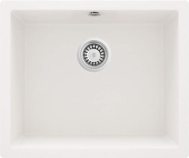 ГРАНИТНАЯ МОЙКА CORDA FLUSH 550X460X204 3,5'', АЛАБАСТР, С SPACE SAVER LUX