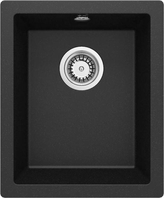 CORDA ВСТРОЕННАЯ ГРАНИТНАЯ РАКОВИНА 380X460X194 3,5'', ГРАФИТОВЫЙ МЕТАЛЛИЧЕСКИЙ, С SPACE SAVER LUX