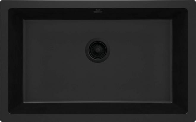 CORDA ВСТРОЕННАЯ ГРАНИТНАЯ РАКОВИНА 800x500x204 3,5'', NERO, С SPACE SAVER LUX