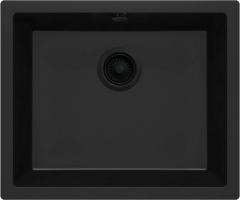 ГРАНИТНАЯ МОЙКА CORDA FLUSH 550X460X204 3,5'', NERO, С SPACE SAVER LUX