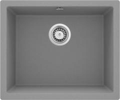 РАКОВИНА CORDA FLUSH GRANIT 550X460X204 3,5'', СЕРЫЙ МЕТАЛЛИЧЕСКИЙ, С SPACE SAVER LUX