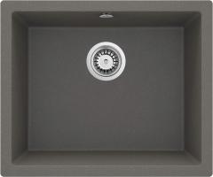 РАКОВИНА CORDA FLUSH GRANIT 550X460X204 3,5'', АНТРАЦИТОВЫЙ МЕТАЛЛИЧЕСКИЙ, С SPACE SAVER LUX