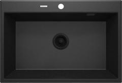 ЭРИДАН 1-ЧАШНАЯ МОЙКА ГРАНИТ 700x520x210, ГРАФИТ МЕТАЛЛИЧЕСКИЙ, С ПРОСТРАНСТВОМ ЛЮКС