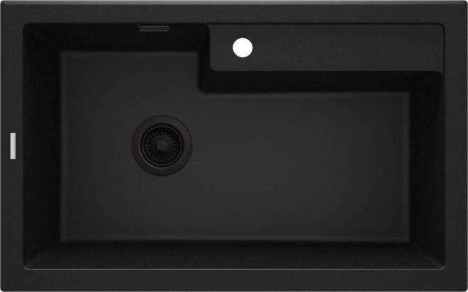 ЭРИДАН 1-ЧАШНАЯ МОЙКА ГРАНИТ 800x500x214, ГРАФИТ МЕТАЛЛИЧЕСКИЙ, С ПРОСТРАНСТВОМ ЛЮКС