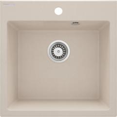 ГРАНИТНАЯ МОЙКА EVORA 1-ЧАША 500x500X216, БЕЖЕВАЯ, С ЭКОНОМЬЮЩИМ ПРОСТРАНСТВОМ