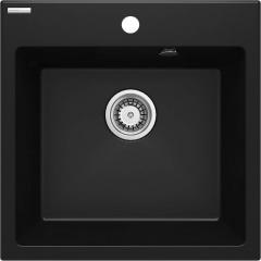 ГРАНИТНАЯ МОЙКА EVORA 1-ЧАША 500x500X216, NERO, С ЭКОНОМЬЮЩИМ ПРОСТРАНСТВОМ