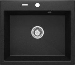 ANDANTE 1-ЧАША ГРАНИТНАЯ МОЙКА 600x520X210, ГРАФИТ, С ЭКОНОМЬЮЩИМ ПРОСТРАНСТВОМ