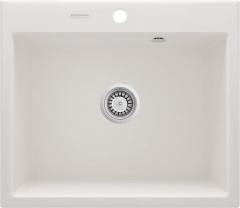 ANDANTE 1-ЧАША ГРАНИТНАЯ МОЙКА 600x520X210, АЛЕБАСТР, С ЭКОНОМЬЮЩИМ ПРОСТРАНСТВО
