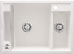 МАГНИТНАЯ РАКОВИНА НА 1,5 ЧАШИ БЕЗ СУШИЛКИ, С ФУРНИТУРОЙ, АЛЕБАСТРОВЫЙ ГРАНИТ