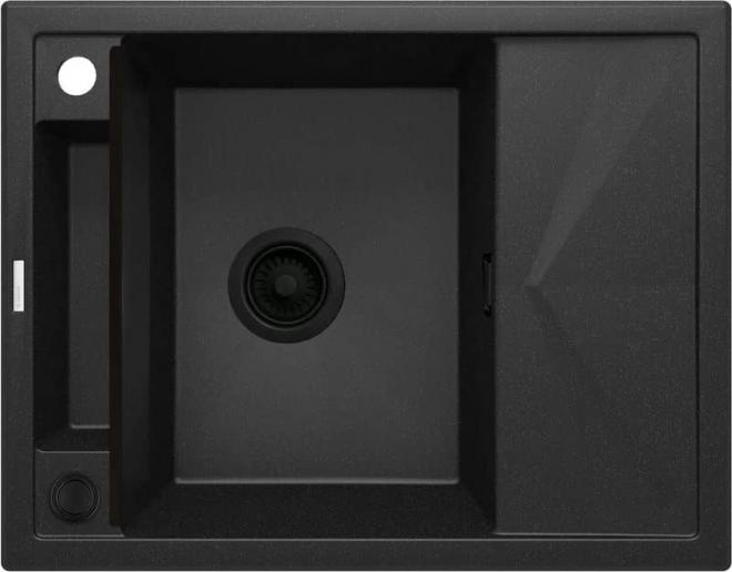 МАГНИТНАЯ 1-ЧАША С СУШИЛКОЙ РАКОВИНА С ФИТИНГОМ, ГРАФИТ МЕТАЛЛИЧЕСКИЙ ГРАНИТ