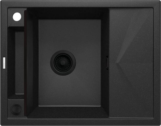 МАГНИТНАЯ 1-ЧАША С СУШИЛКОЙ РАКОВИНА С ФИТИНГОМ, ГРАФИТ МЕТАЛЛИЧЕСКИЙ ГРАНИТ