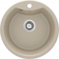 SOLIS 1-ЧАШНАЯ РАКОВИНА С ФЛАНЦЕМ, 480x194, 3,5'', ПЕСЧАНАЯ, С ФИТИНГАМИ