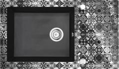 СТЕКЛОГРАНИТНАЯ МОЙКА CAPELLA, ГРАФИТ МЕТАЛЛИЧЕСКИЙ, PLATINUM GRAPHICS, D 860x500x220 С ЭКОНОМЬЮЩИМ ПРОСТРАНСТВОМ