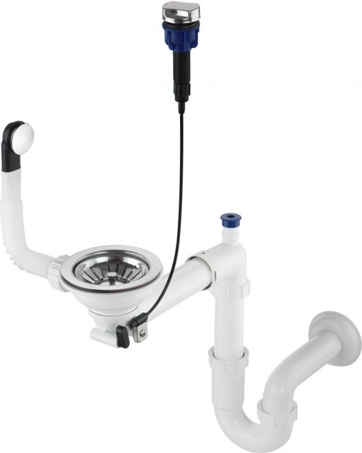 СИФОН SPACE SAVER ДЛЯ ГРАНИТНОЙ МОЙКИ С 1 ЧАШЕЙ 3,5 ДЮЙМА, С ДОХОДОМ